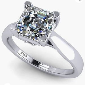 3 Carat Asscher Cut Lucia's Solitaire Ring